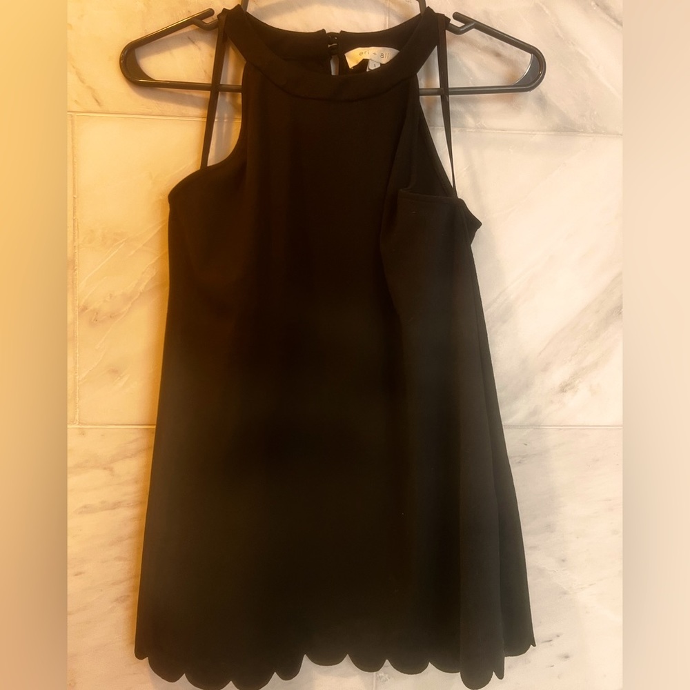 Evi and Ali from Anthropologie black tank.